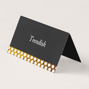 Carte De Visite Arrière - plan noir Pois d'or