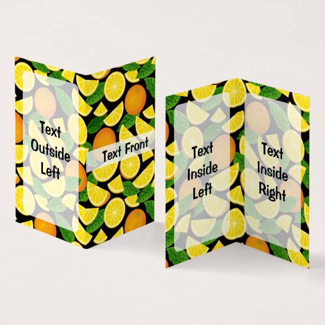 Carte De Visite Arrière - plan orange (Intérieur et extérieur)