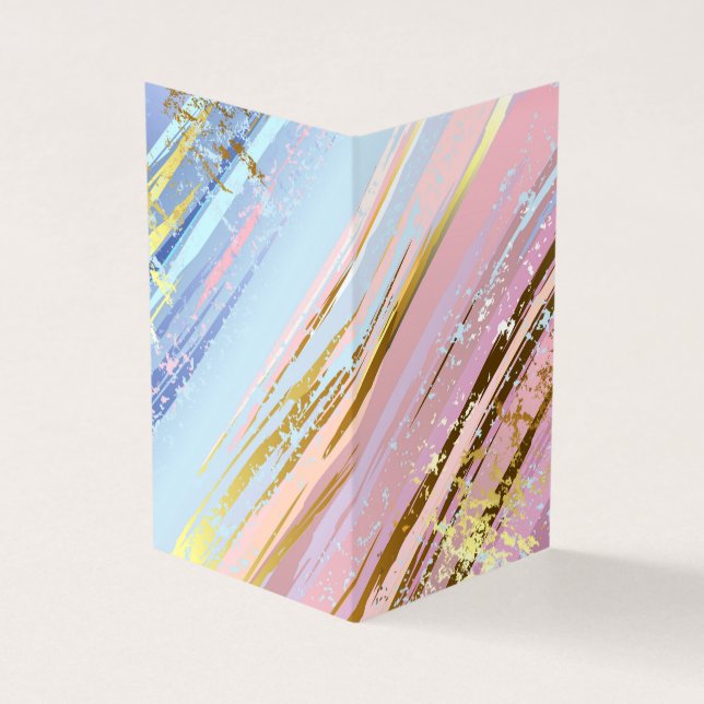 Carte De Visite Arrière - plan rose texturé (Extérieur)