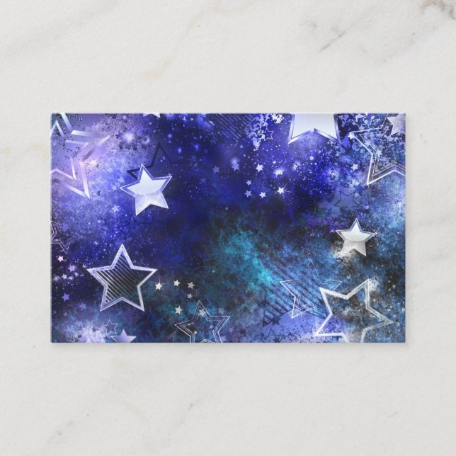 Carte De Visite Arrière - plan spatial avec étoiles (Devant)