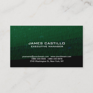 Carte De Visite Arrière - plan vert élégant Moderne Professionnel
