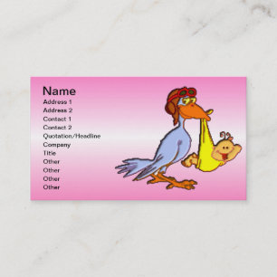 Carte De Visite Arrivée de nouveau-né bébé fille - Une livraison d