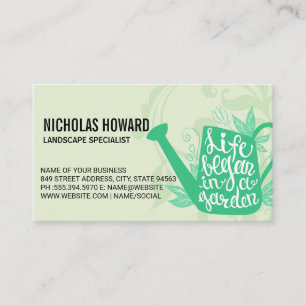 Carte De Visite Arrosage   Paysage du jardin