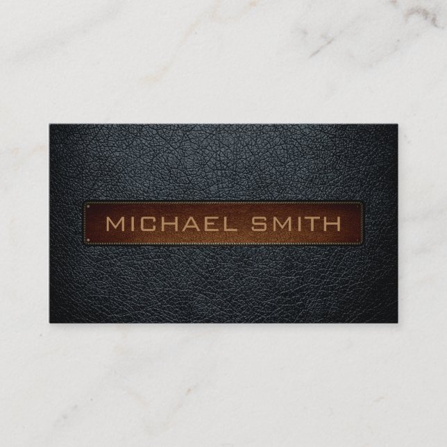 Carte De Visite Arsenic Leather Look professionnel (Devant)