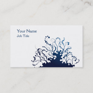 Carte De Visite Art #3 de remous d'abrégé sur bleu marine et bla