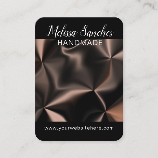 Carte De Visite Art à motif mixte bronze abstrait (Devant)