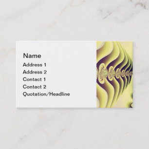 Carte De Visite Art abstrait de symétrie fractale vert citron