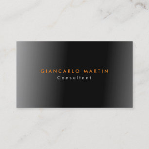Carte De Visite Art Abstrait Minimaliste Gris Noir