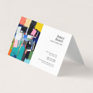 Carte De Visite Art Abstrait Minimaliste Simple Moderne Taille Sta