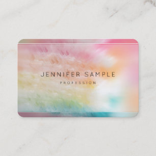 Carte De Visite Art Abstrait moderne coloré Modèle à la mode