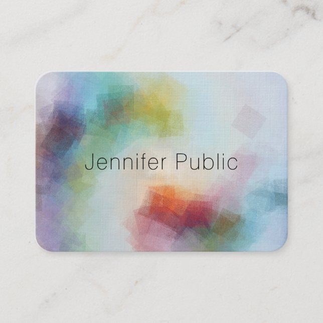 Carte De Visite Art Abstrait moderne Modèle élégant (Devant)