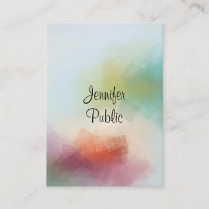 Carte De Visite Art Abstrait tendance Typographie verticale modern