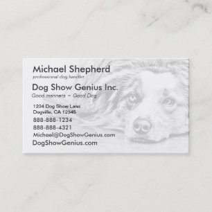 Carte De Visite Art australien de chien de berger