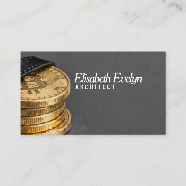 Carte De Visite Art conceptuel de crypto-monnaie (Devant)