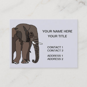Carte De Visite Art d'animaux éléphant