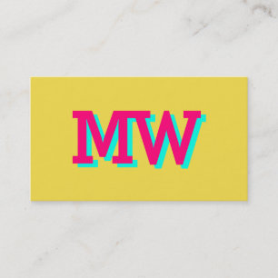 Carte De Visite Art de bruit moderne de jaune de regard de l'ombre