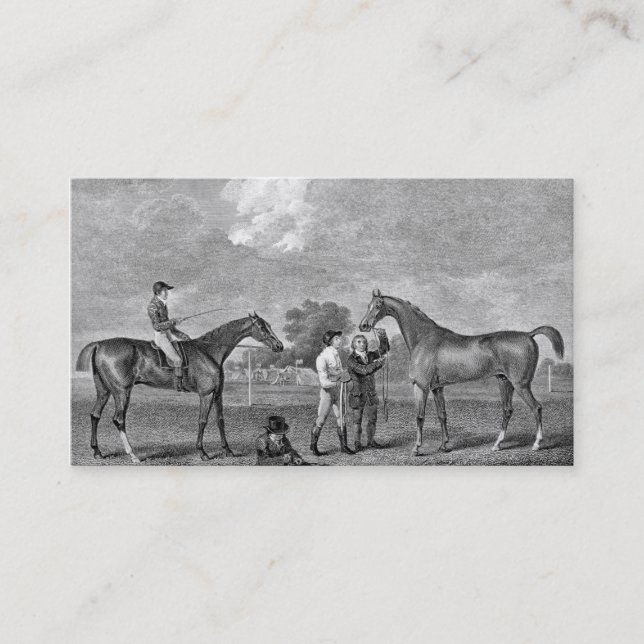 Carte De Visite Art de cru de chevaux de course (Devant)