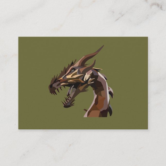 Carte De Visite Art de dragon abstrait moderne (Devant)