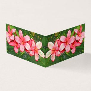 Carte De Visite Art de Frangipanier Tropical Rose
