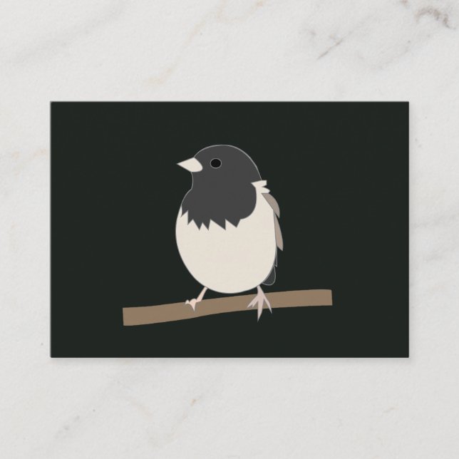 Carte De Visite Art de Junco à yeux noirs (Devant)