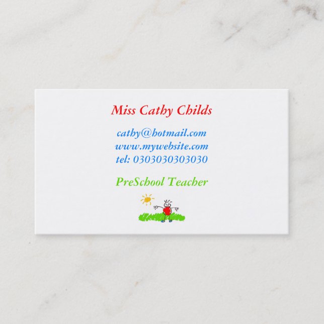 Carte De Visite Art de Kiddie, Mlle Cathy Childs, (Devant)