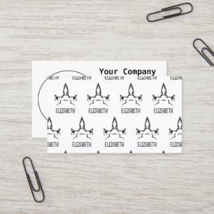 Carte De Visite Art de la ligne de requin en marteau en colère