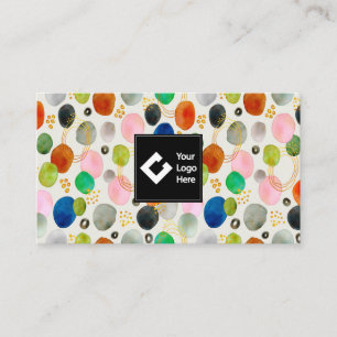 Carte De Visite Art de la Parties scintillant d'or de galets Abstr