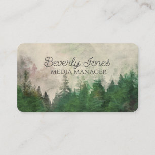 Carte De Visite art de paysage naturel  montagne forêt de conifère