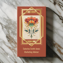 Art Déco Look Framed Poppy Elegant Vintage