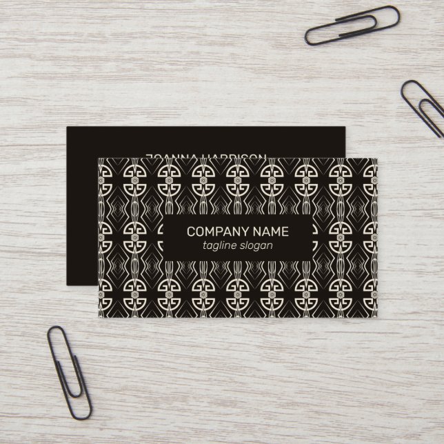 Carte De Visite Art déco moderne (Devant/Arrière en situation)