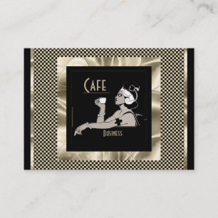 Carte de visite Art déco vintage Café Entreprise