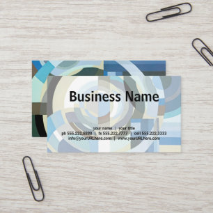 Carte De Visite Art Déco vintage pochoir jazz formes géométriques