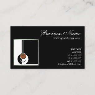 Carte De Visite Art Déco vintage, tasse de café avec vapeur