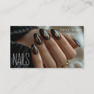 Carte De Visite Art des ongles tendance Or en fusion