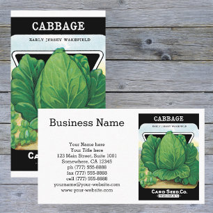 Carte De Visite Art d'étiquette de pochette de graines vintage, ch