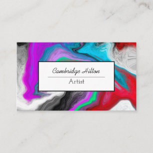 Carte De Visite Art fluide en marbre coloré
