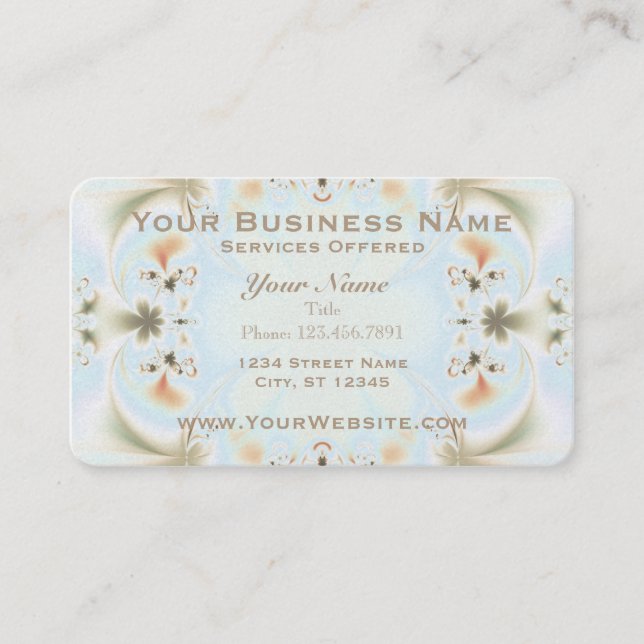 Carte De Visite Art Fractal Élégant (Devant)