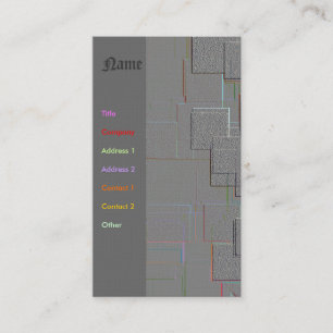 Carte De Visite Art géométrique gothique de "Cyber"