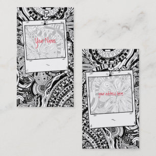 Carte De Visite Art Géométrique Noir Et Blanc 15