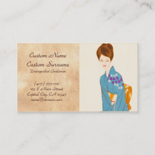 Carte De Visite Art japonais tendre de portrait de dame de