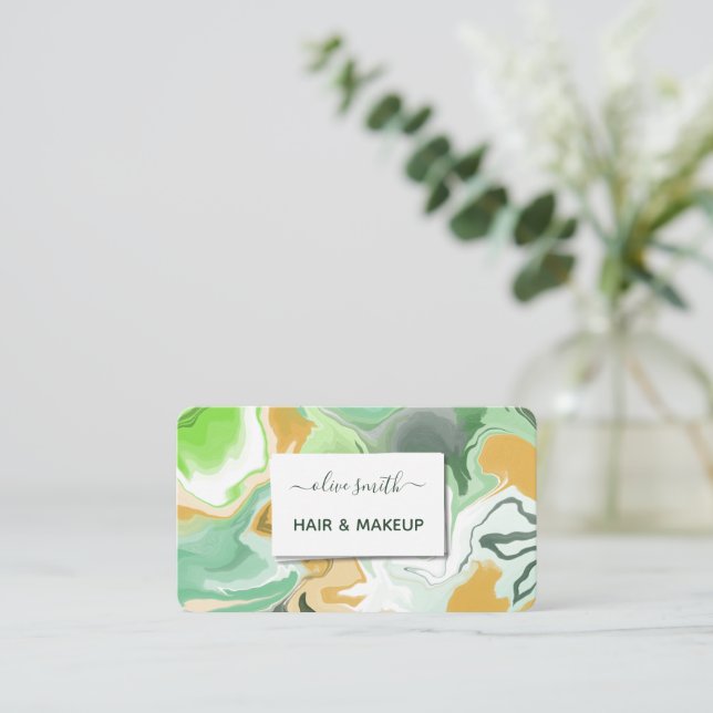 Carte De Visite Art liquide moderne acrylique (Debout devant)