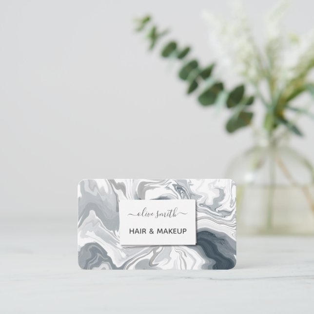 Carte De Visite Art liquide moderne acrylique (Debout devant)