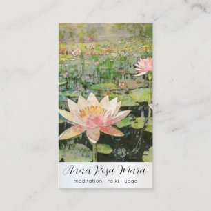 Carte De Visite *~* Art Lotus Water Lily Flower AP67 QR