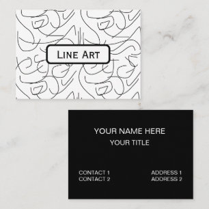 Carte De Visite Art minimaliste en noir et blanc