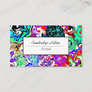 Carte De Visite Art moderne Abstrait fluide