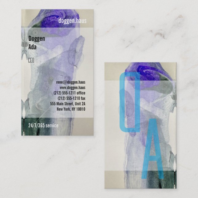 Carte De Visite Art moderne, clair, audacieux, impressionnant (Devant / Derrière)