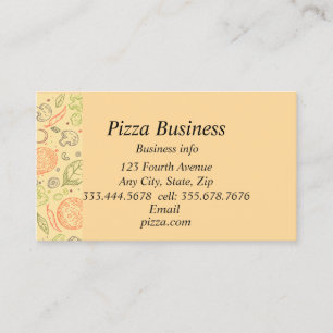 Carte De Visite Art moderne classique Pizza Nom d'entreprise