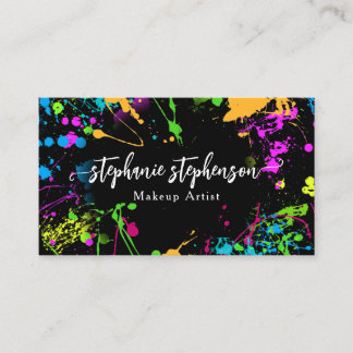 Carte De Visite Art moderne éclaboussure de peinture Maquillage Ar