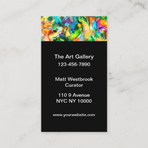 Carte De Visite Art moderne Galerie Format vertical
