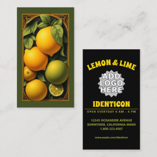 Carte De Visite Art Nouveau Citron Lime